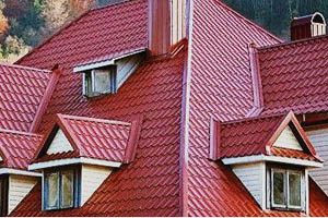 Сложная крыша из металлочерепицы