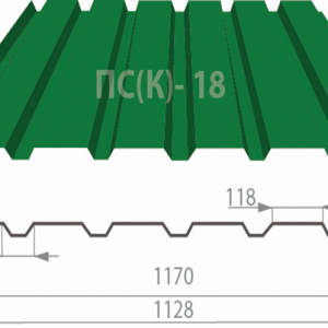 Профнастил ПС(ДО)-18 Zn Словаччина, Туреччина, Модуль-Україна