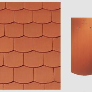 Керамічна Черепиця BIBER AMBIENTE - сегментний зріз натуральний червоний