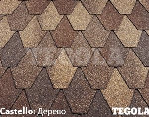 Бітумна черепиця TEGOLA Castello - дерево