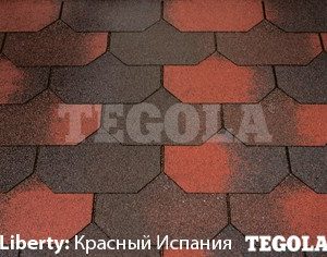 Бітумна черепиця TEGOLA Liberty - червоний іспанія