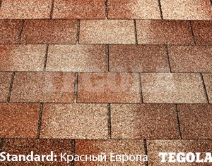 Бітумна черепиця TEGOLA Standart - Червоний європа