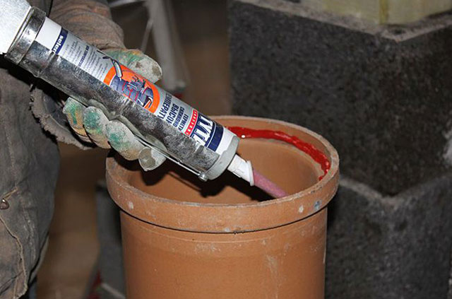 герметик для труби димоходу вогнетривкий герметик для труб