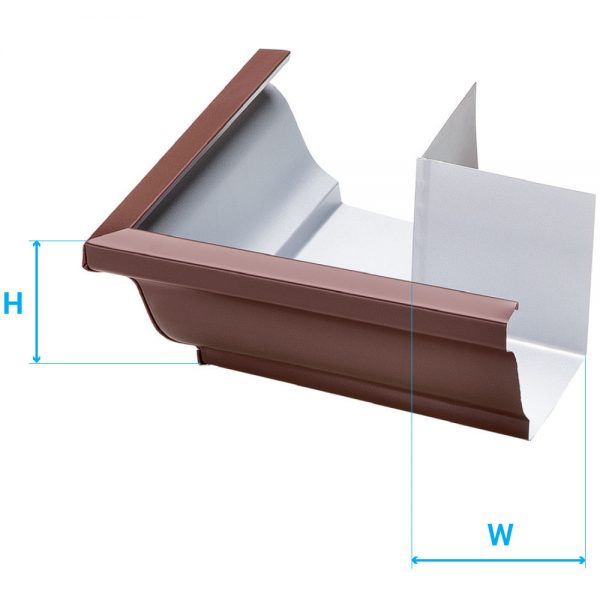 Кут зовнішній металевий для ринви - жолоба безшовного з покриттям всіх кольорів RAL і RR