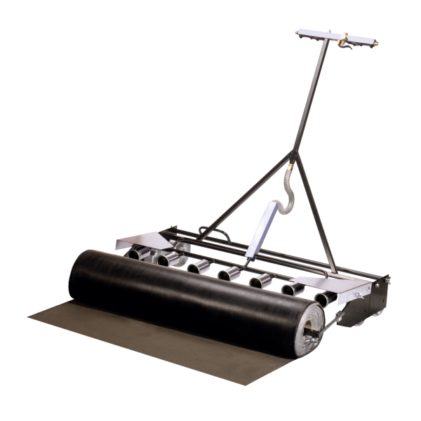 Пальник з сімома соплами на колесах зі штангою для розмотування руберойду WP7